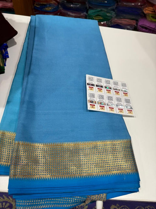 Traditional pattern mysore silk sarees with elegant color combinations
