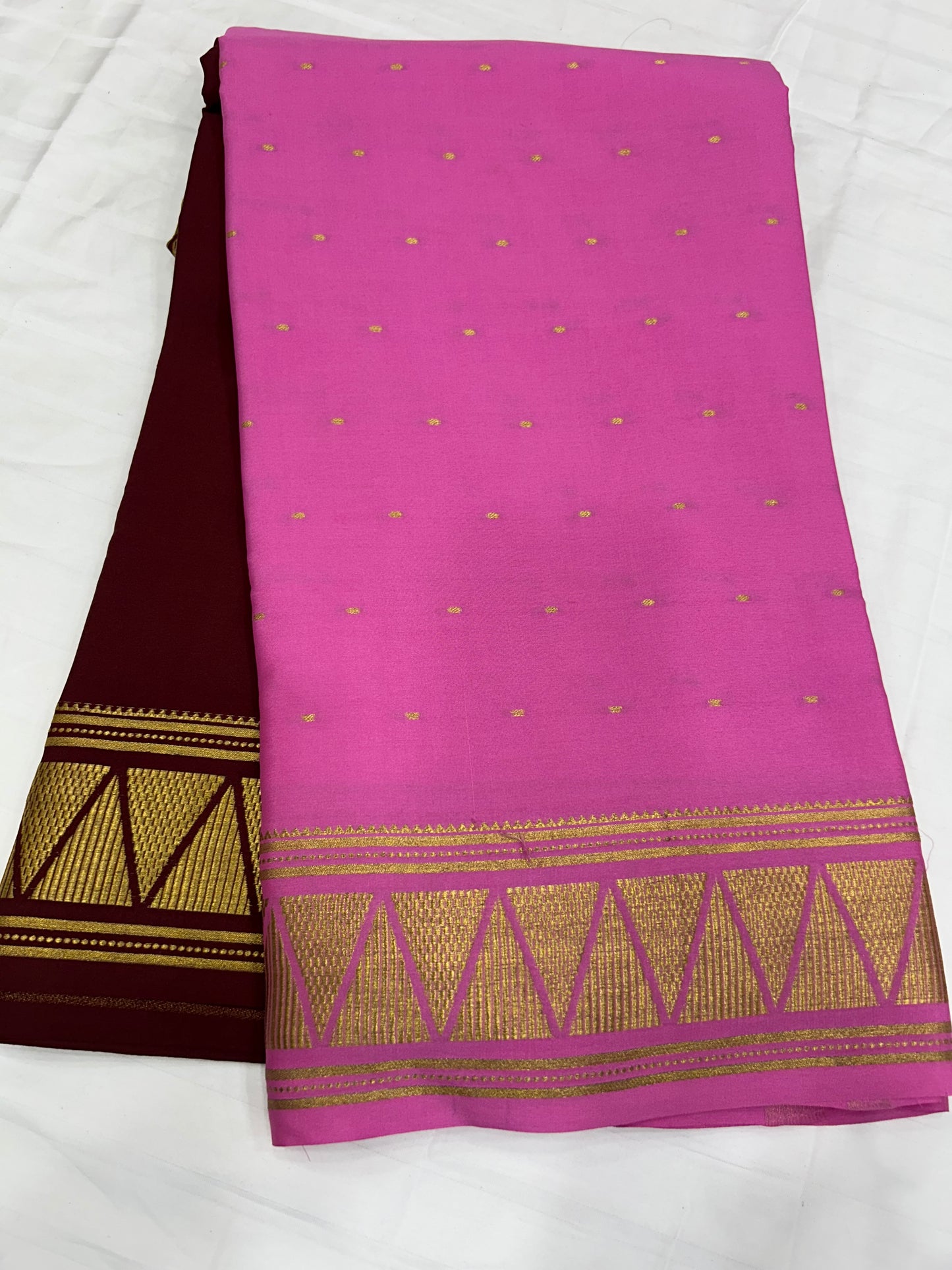 Contrast Mysore silk