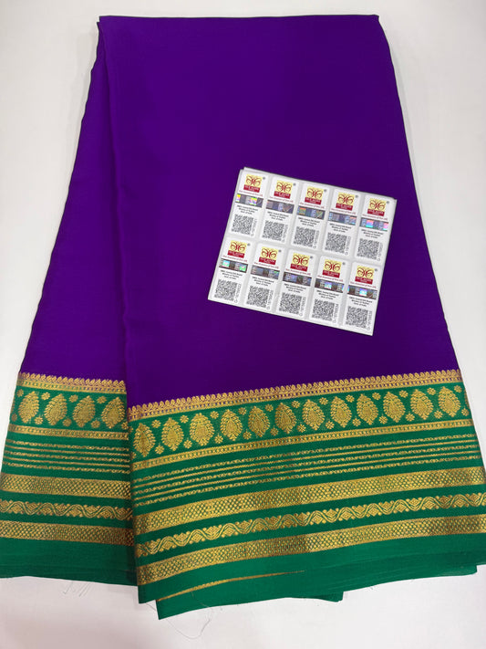 Thick border contrast sarees