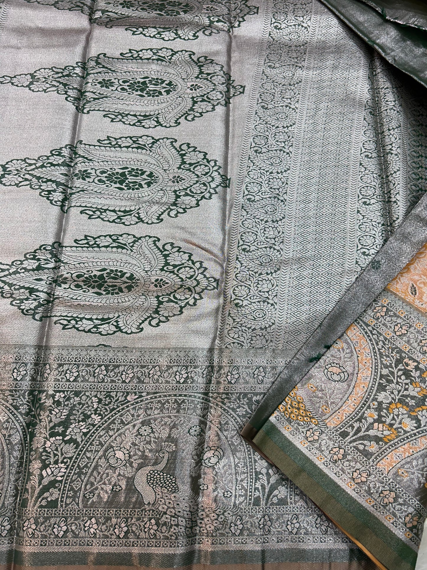 Semi silk floral Jacquard Saree