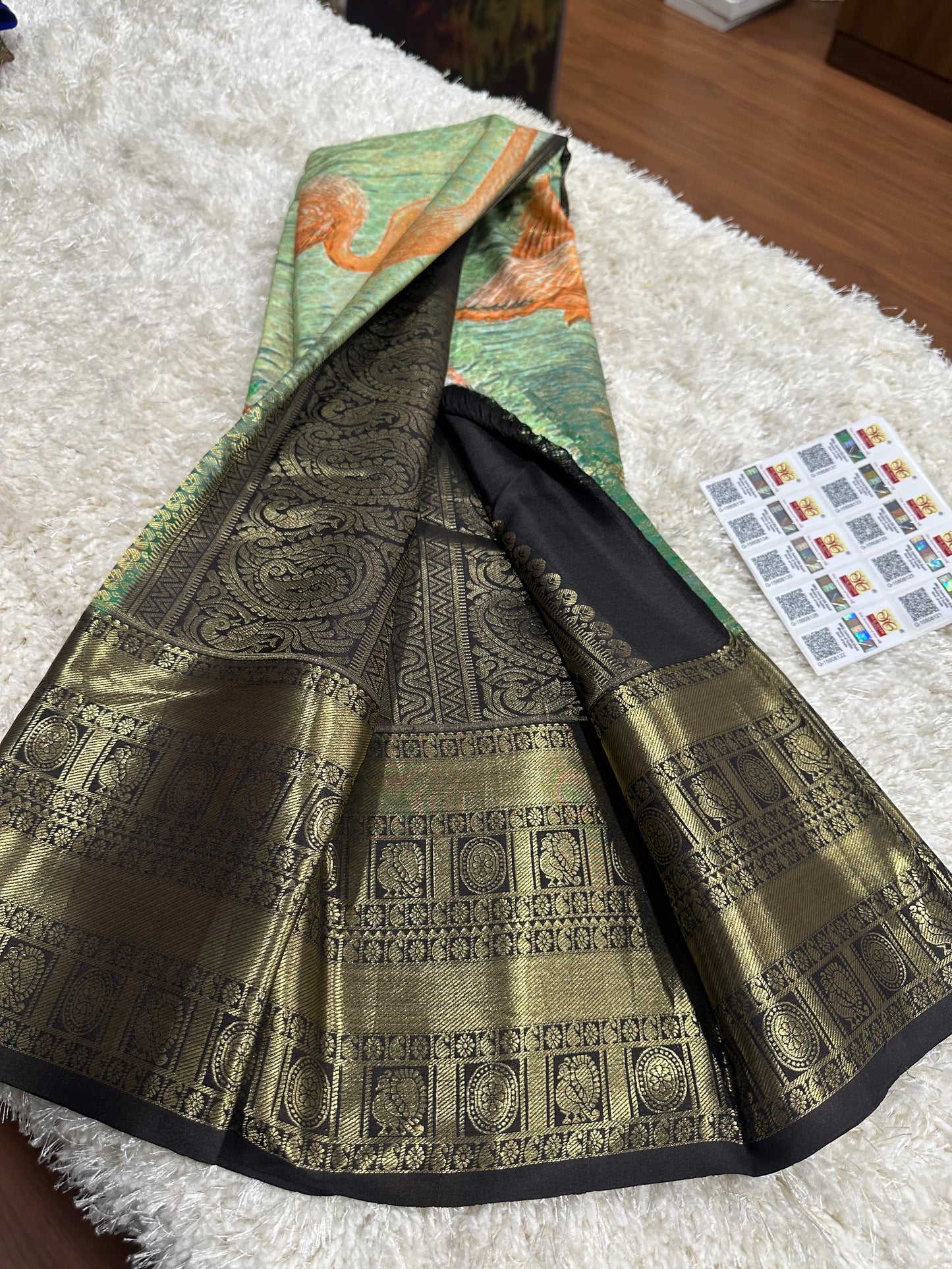 Pure digital print Kanjivaram silk sarees