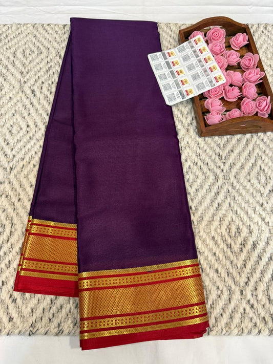 Mysore silk sarees light weight pattern