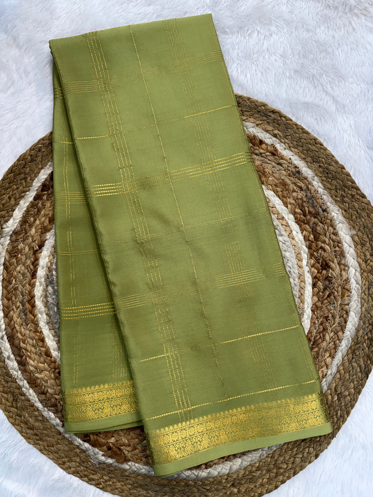 Mysore silk self checks