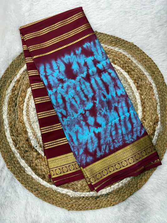 Printed Mysore silk saree