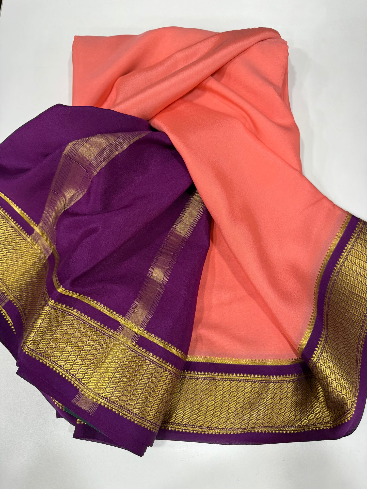 Contrast Mysore silk