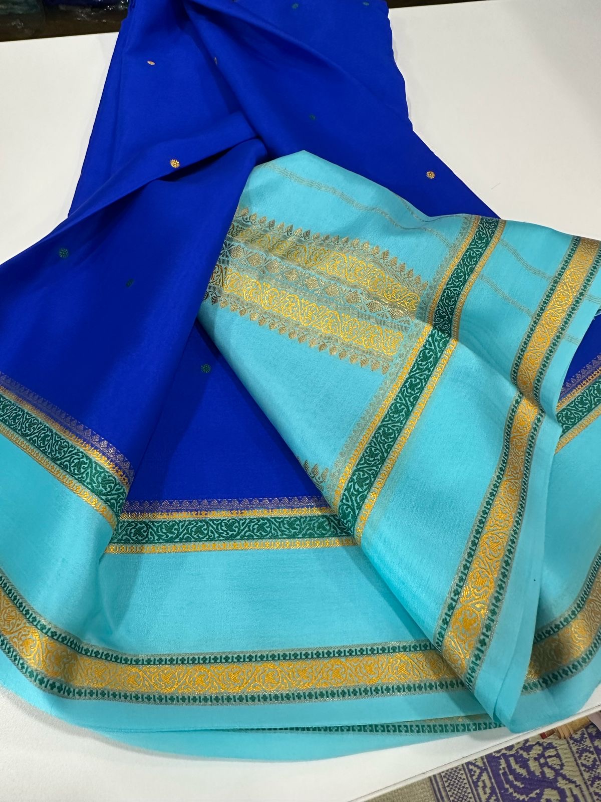 New Bentex pattern  mysore silk sarees with elegant color combination