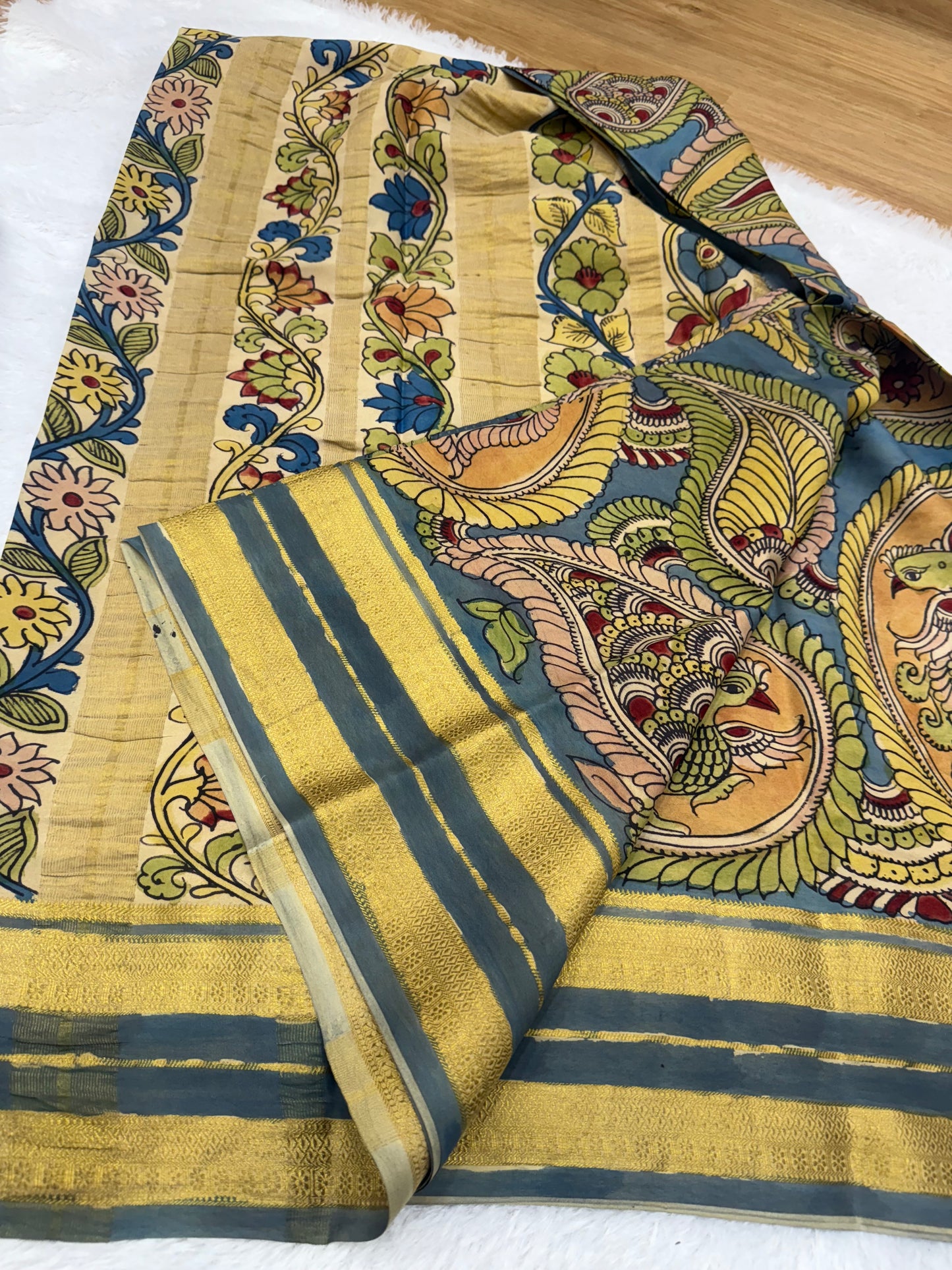Pen Kalamkari Mysore silk