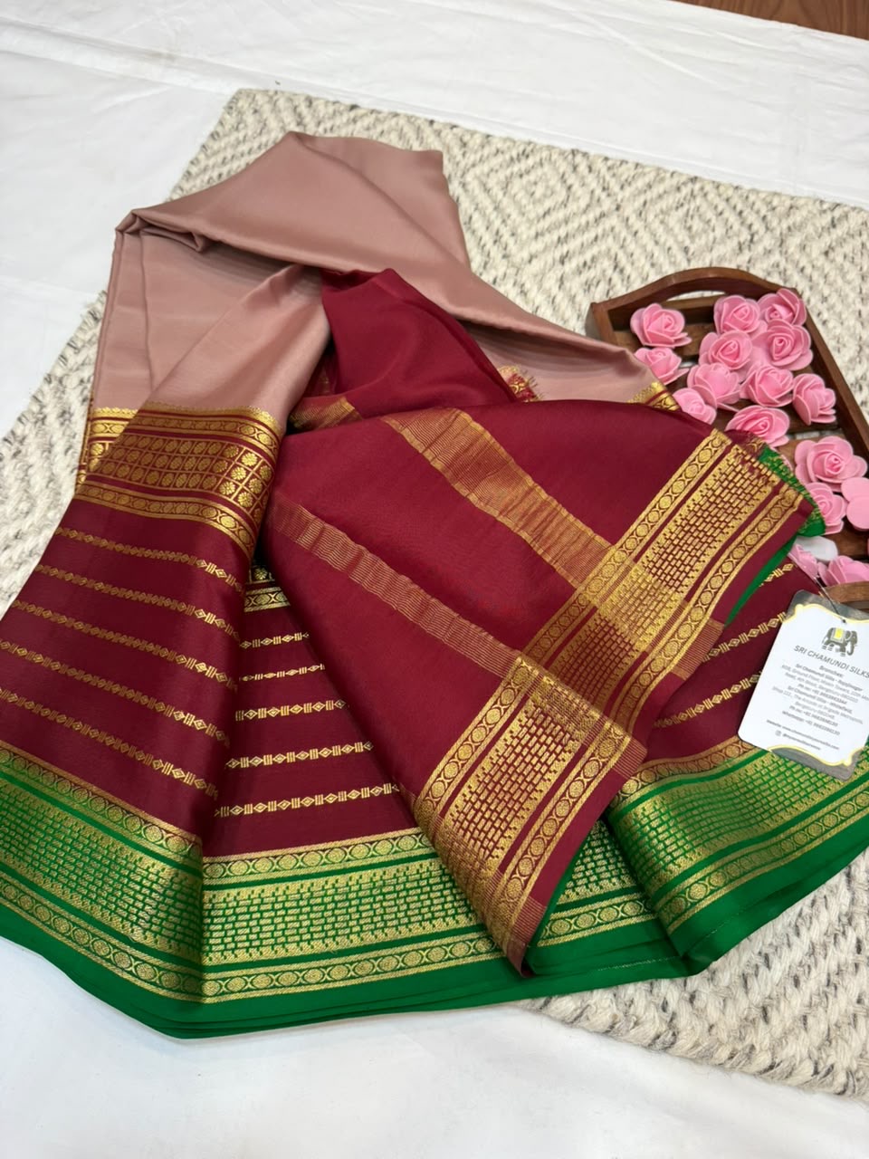 Mysore silk sarees 3D pattern