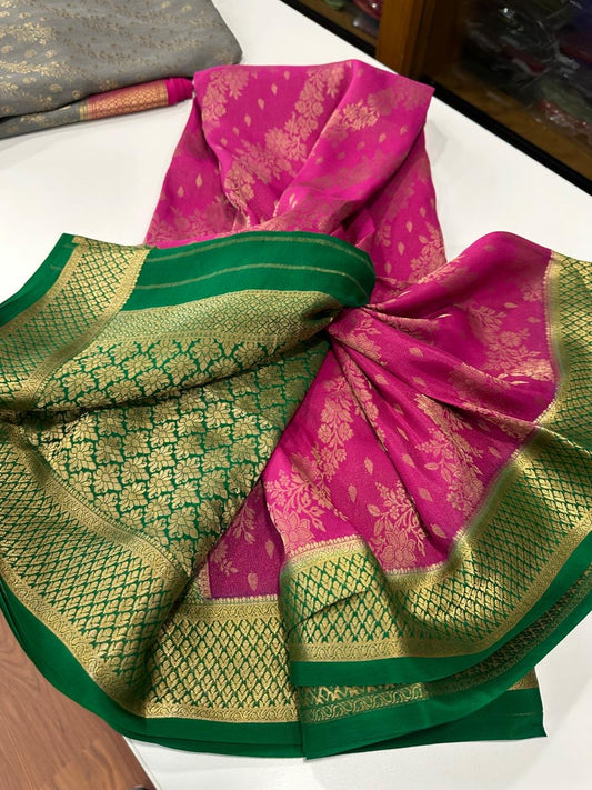 Brocade Mysore silk saree