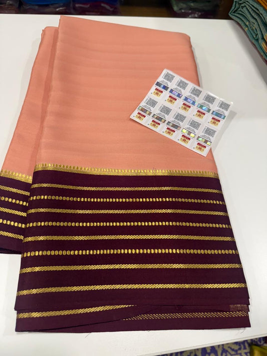 Mysore silk sarees contrast pattern