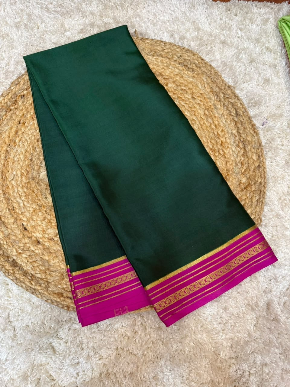 Mysore silk sarees contrast pattern