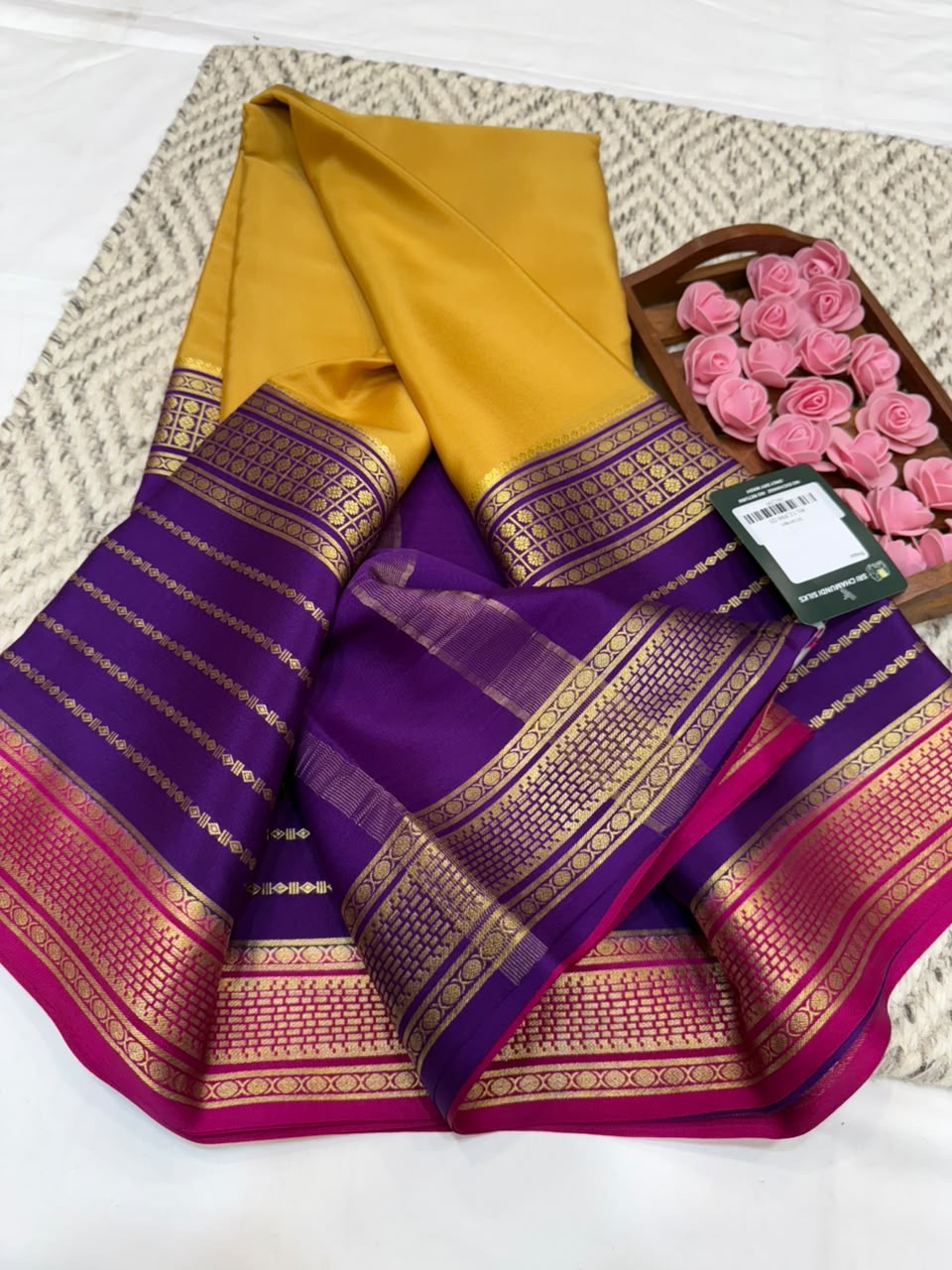 Mysore silk sarees 3D pattern