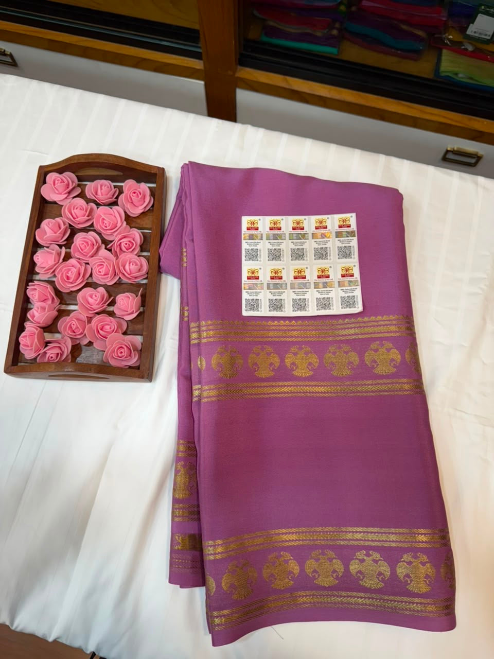 Mysore silk sarees self pattern