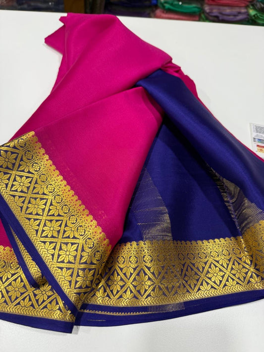 Mysore silk sarees light weight pattern