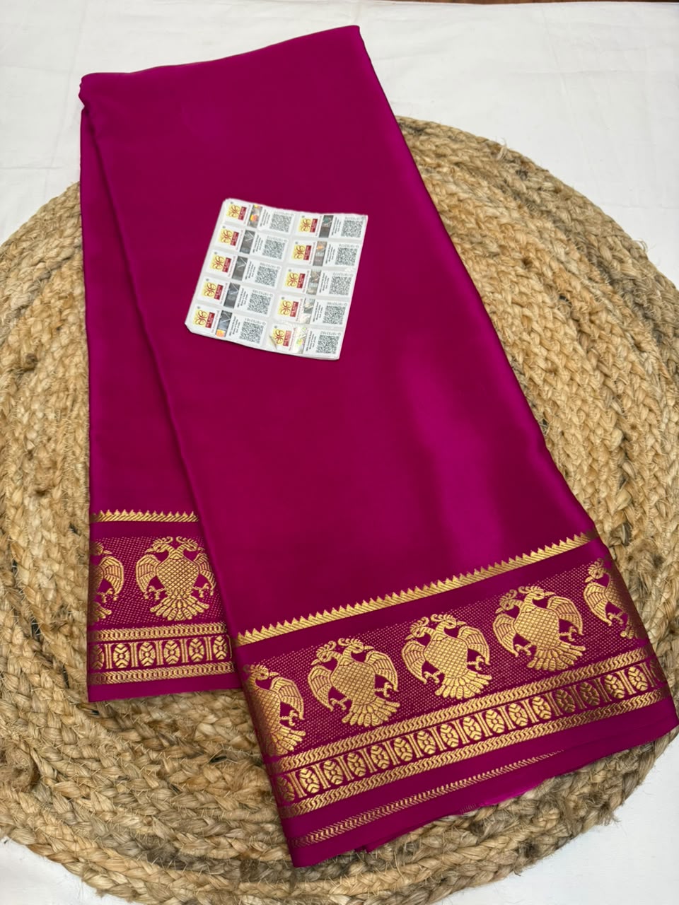 Mysore silk sarees self pattern