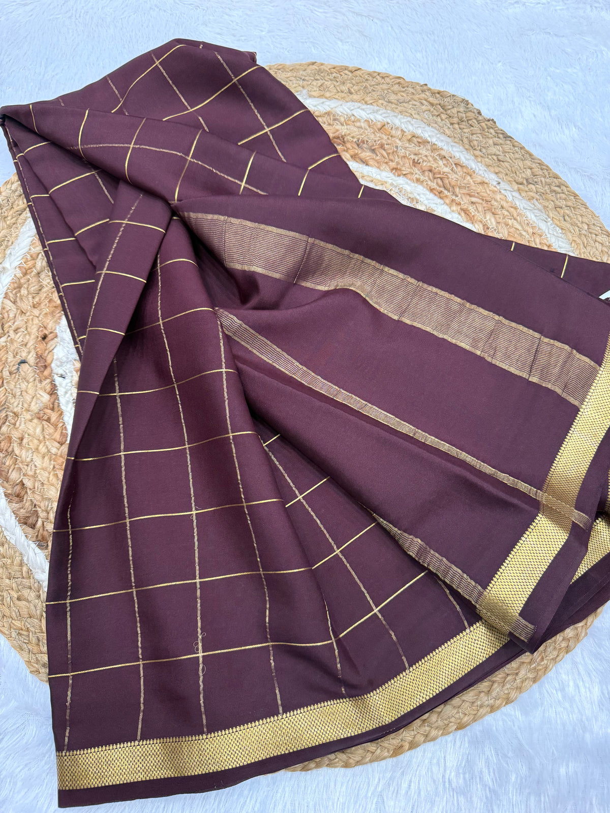 Mysore silk self checks