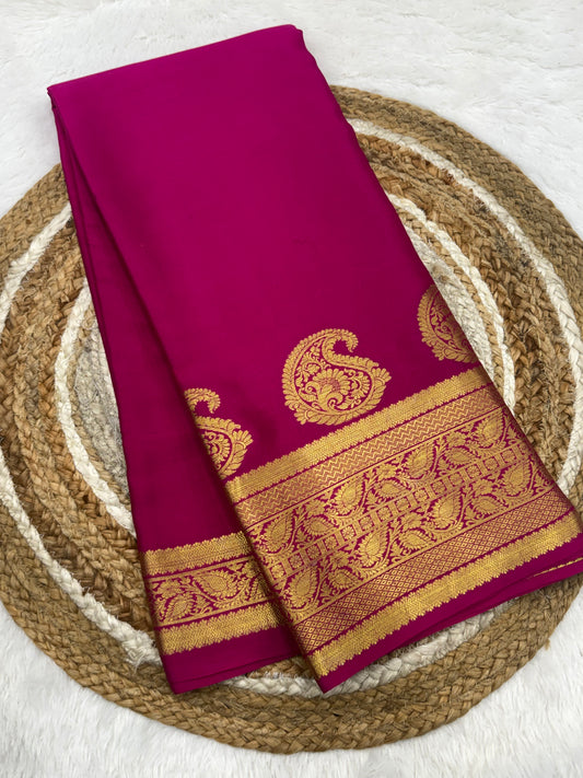 Single side big border saree