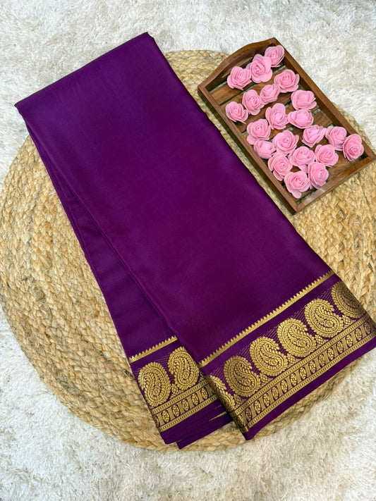 Mysore silk sarees self pattern