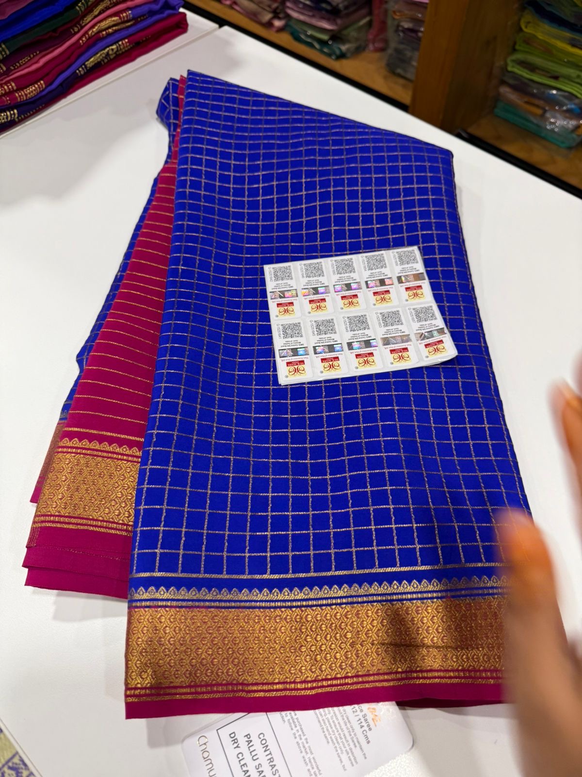 Mysore silk sarees golden less pattern