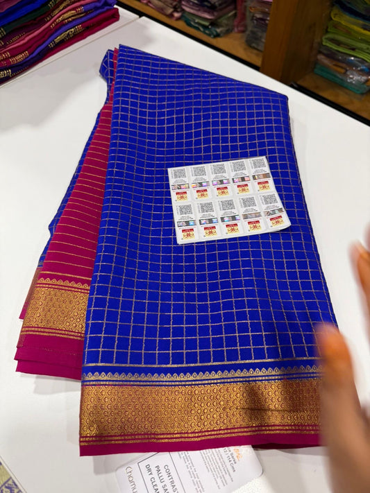 Mysore silk sarees golden less pattern