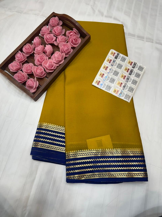 Mysore silk sarees light weight pattern