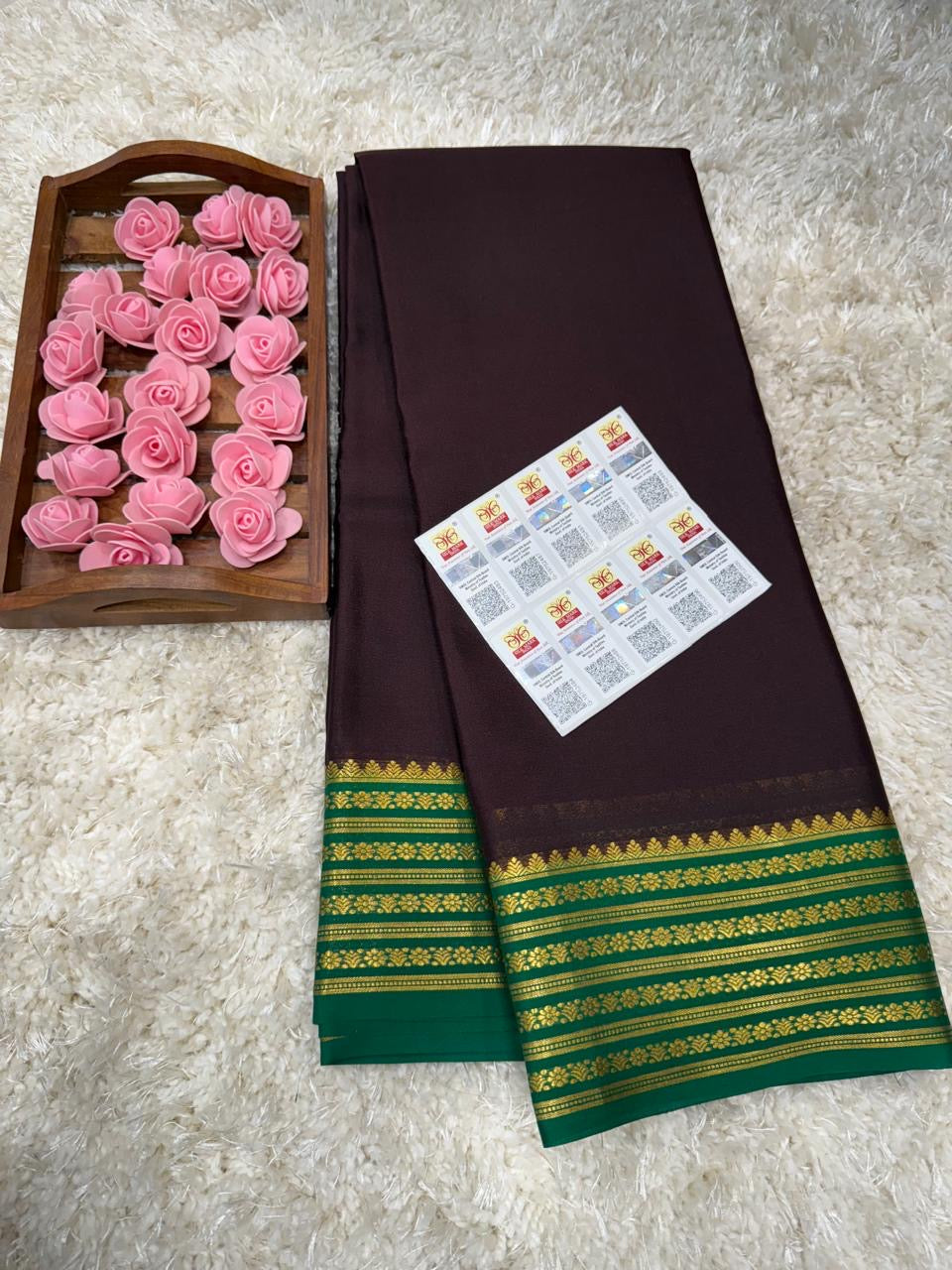 Mysore silk sarees light weight pattern