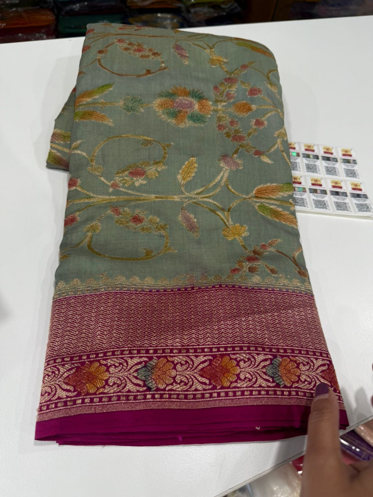 Pure Banarasi moonga silk sarees