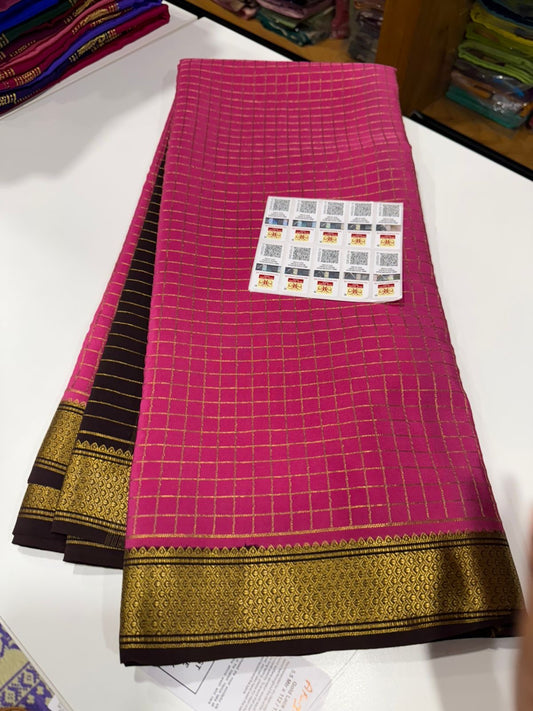Mysore silk sarees golden less pattern