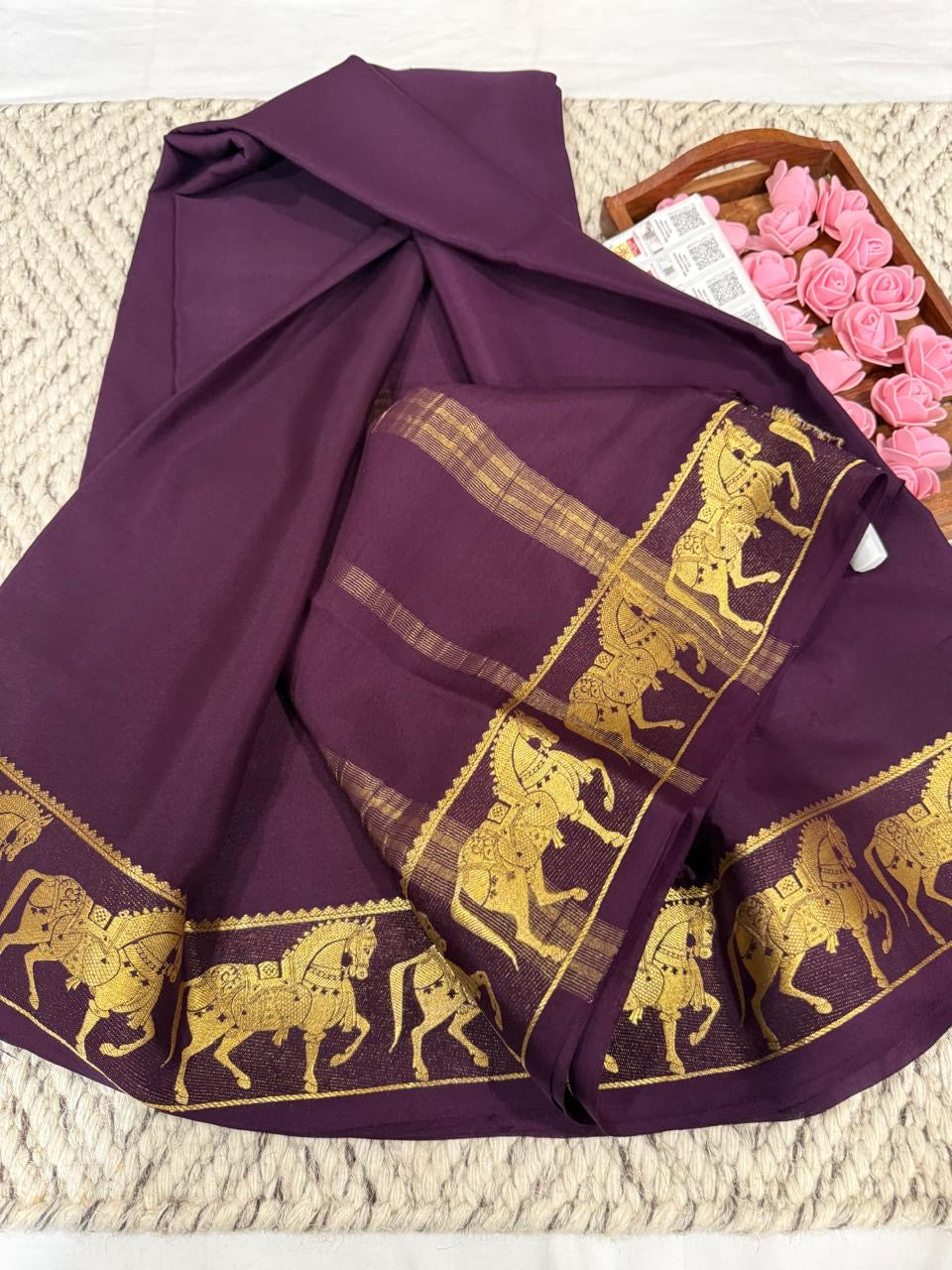 Mysore silk sarees self pattern