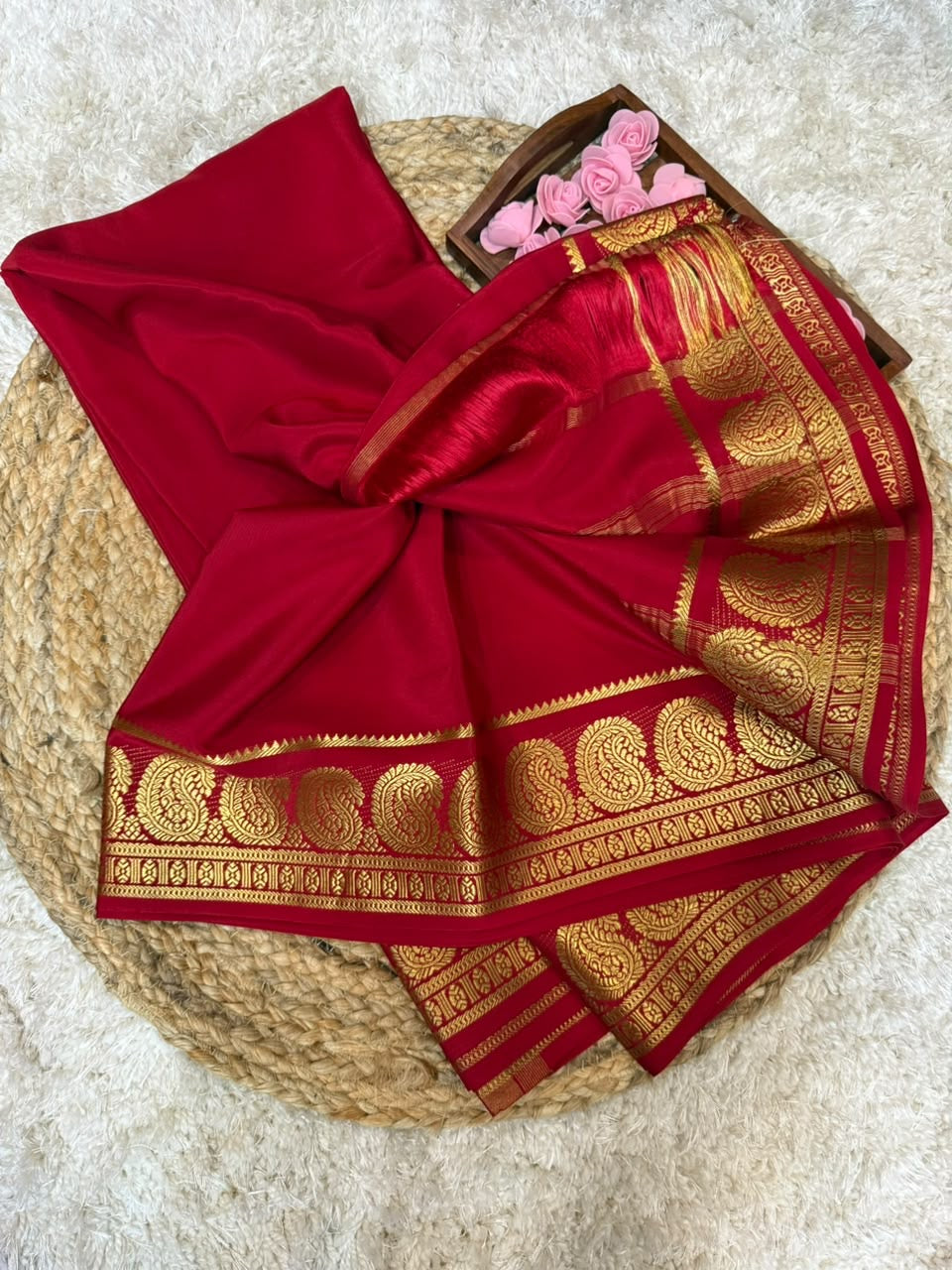 Mysore silk sarees self pattern