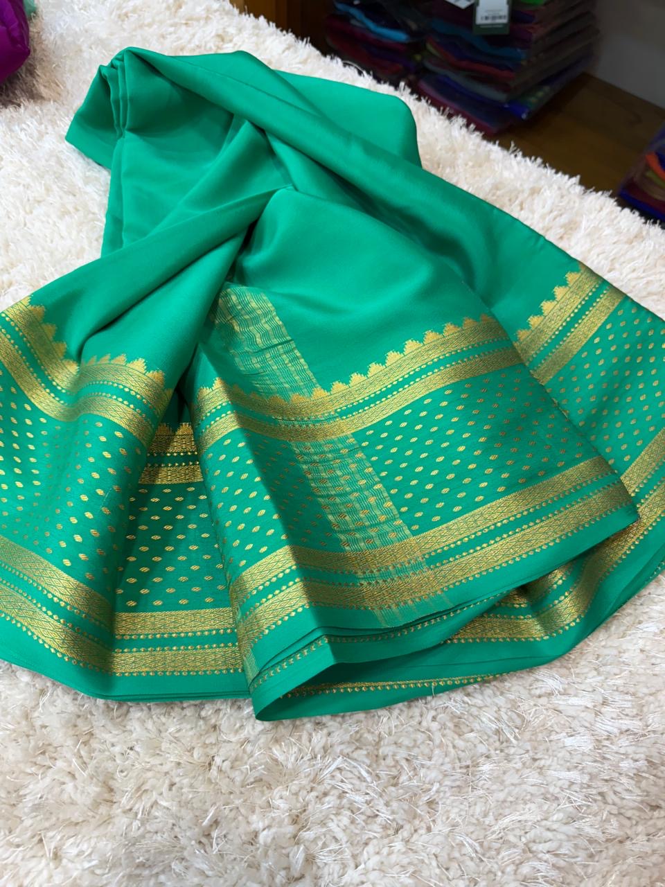 Mysore silk sarees self pattern
