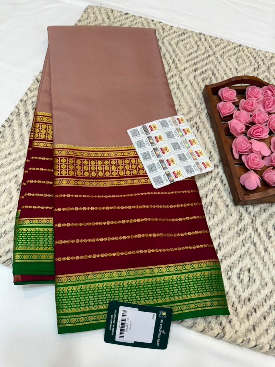 Mysore silk sarees 3D pattern