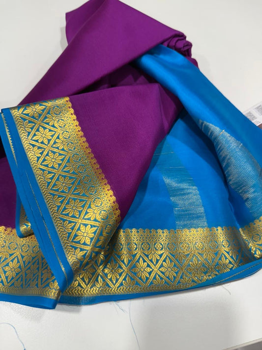 Mysore silk sarees light weight pattern