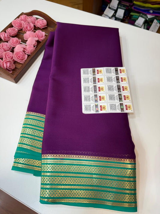 Mysore silk sarees light weight pattern