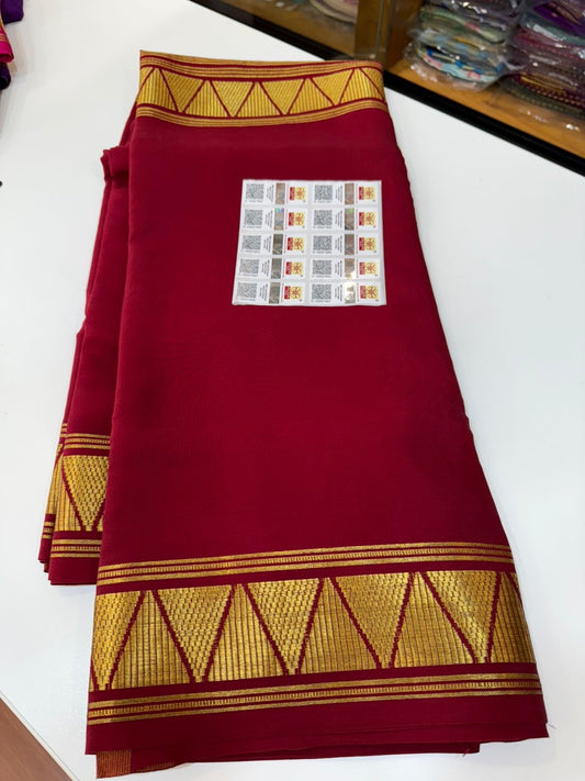 Mysore silk sarees half and half pattern