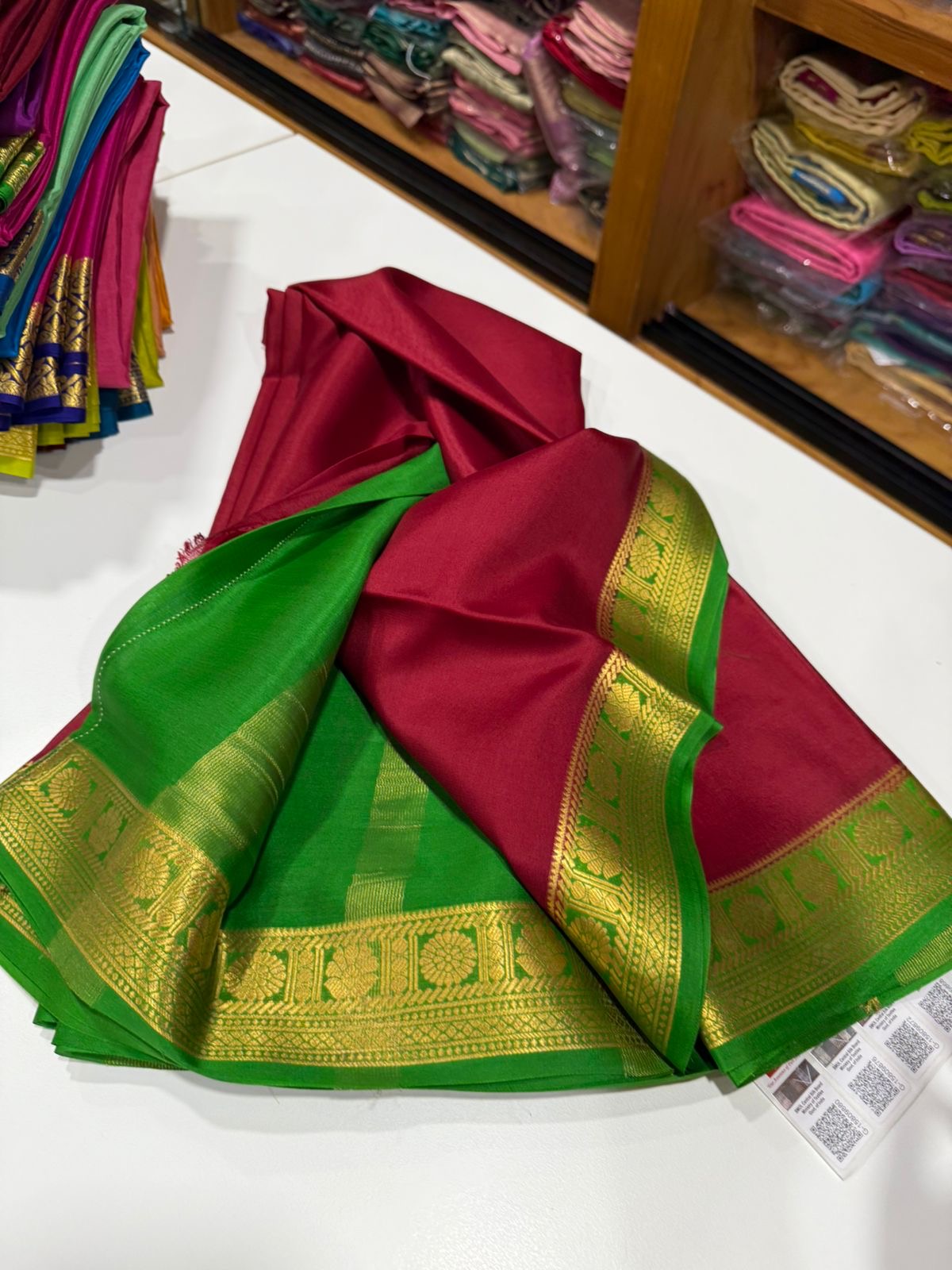 Mysore silk sare light weight pattern