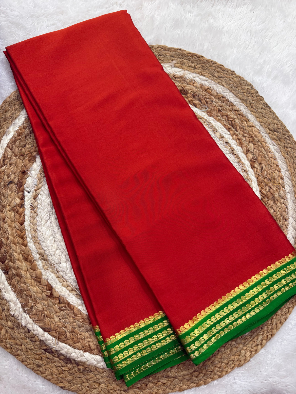 Mysore silk contrast border