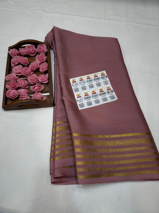 Mysore silk sarees self pattern