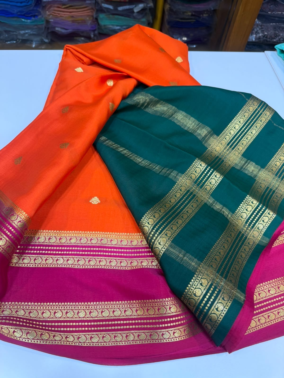 Mysore silk sarees 3D pattern