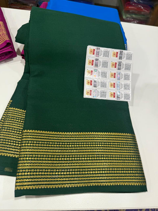 Mysore silk self pattern