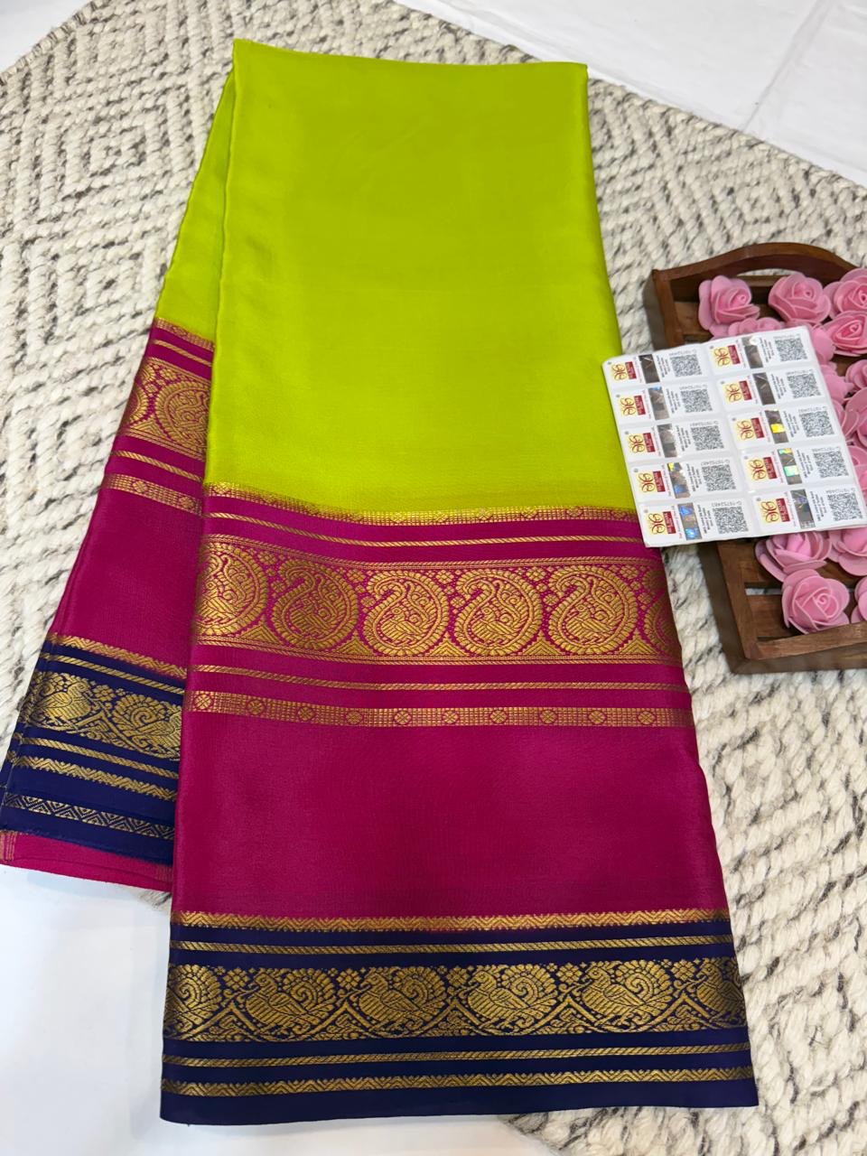 Mysore silk sarees 3D pattern