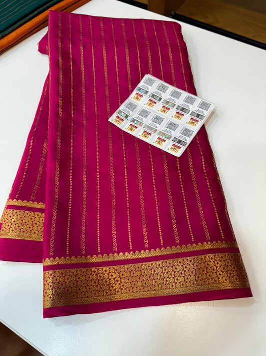 Mysore silk sarees self pattern