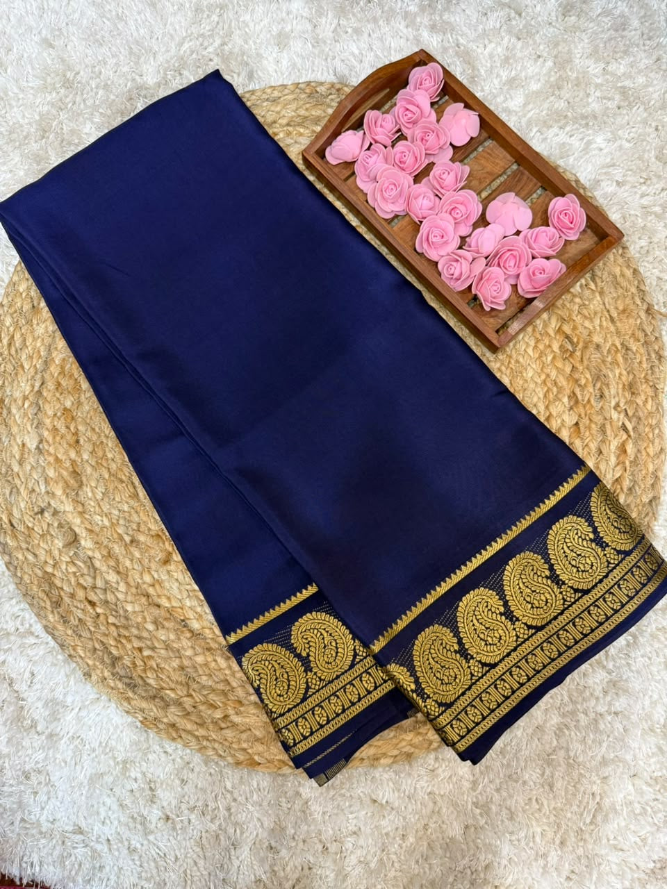 Mysore silk sarees self pattern