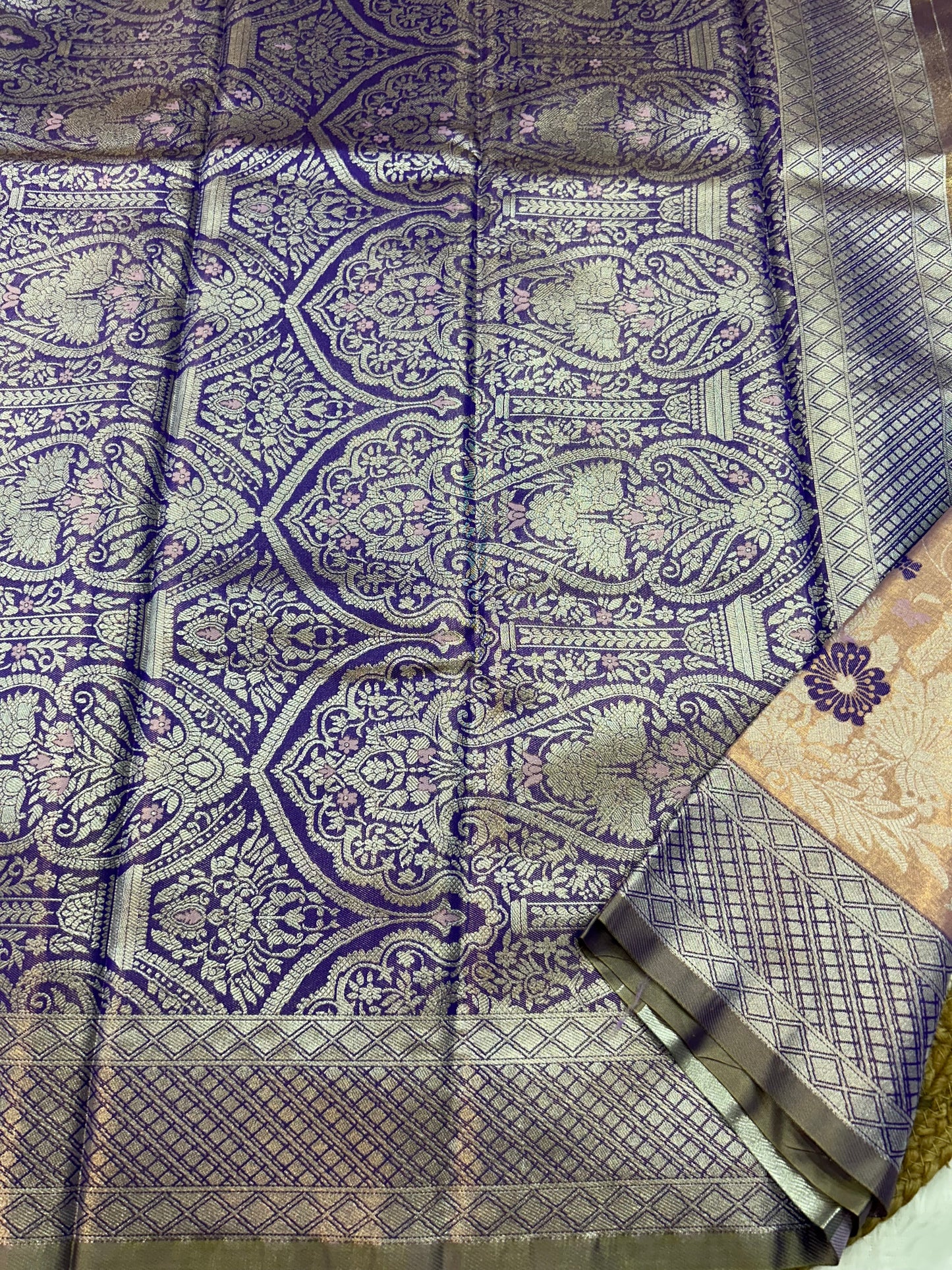 Semi silk floral Jacquard Saree