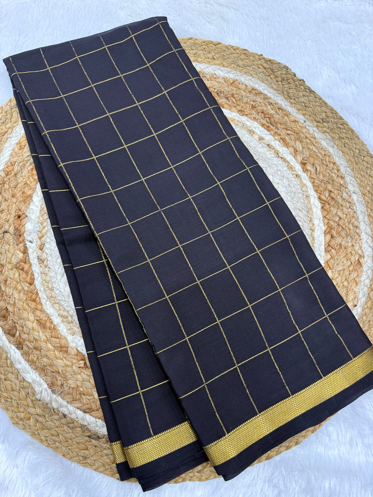 Mysore silk self checks