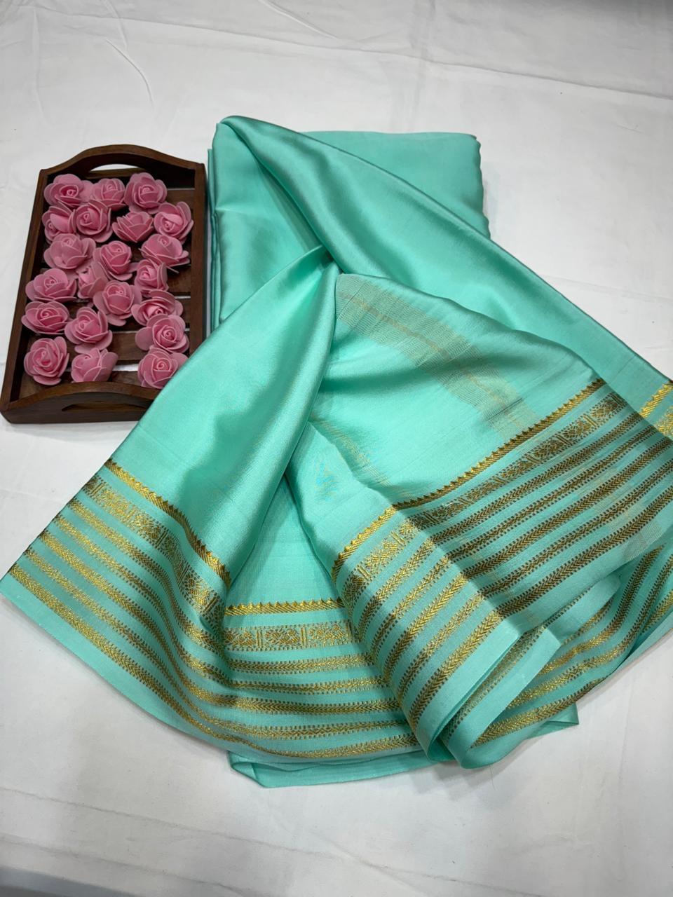 Mysore silk sarees self pattern