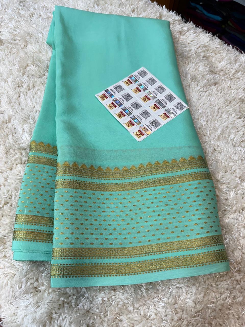 Mysore silk sarees self pattern