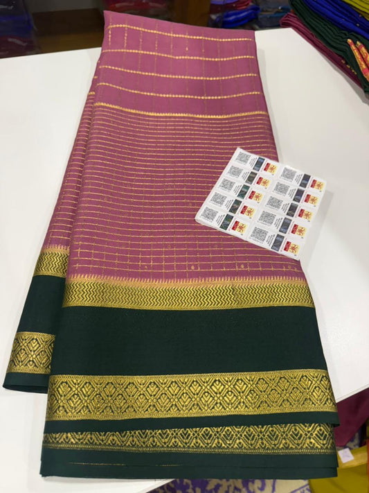 Checks pattern with rich Pallu