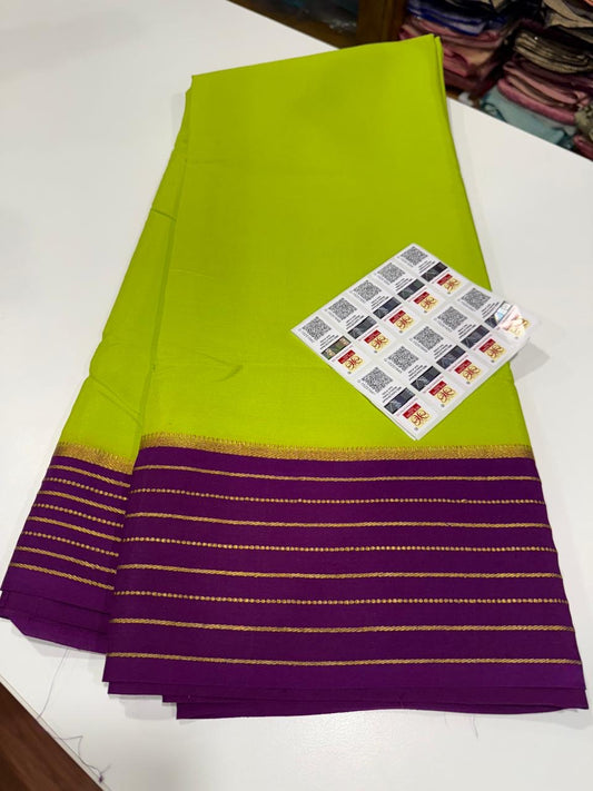 Mysore silk sarees contrast pattern