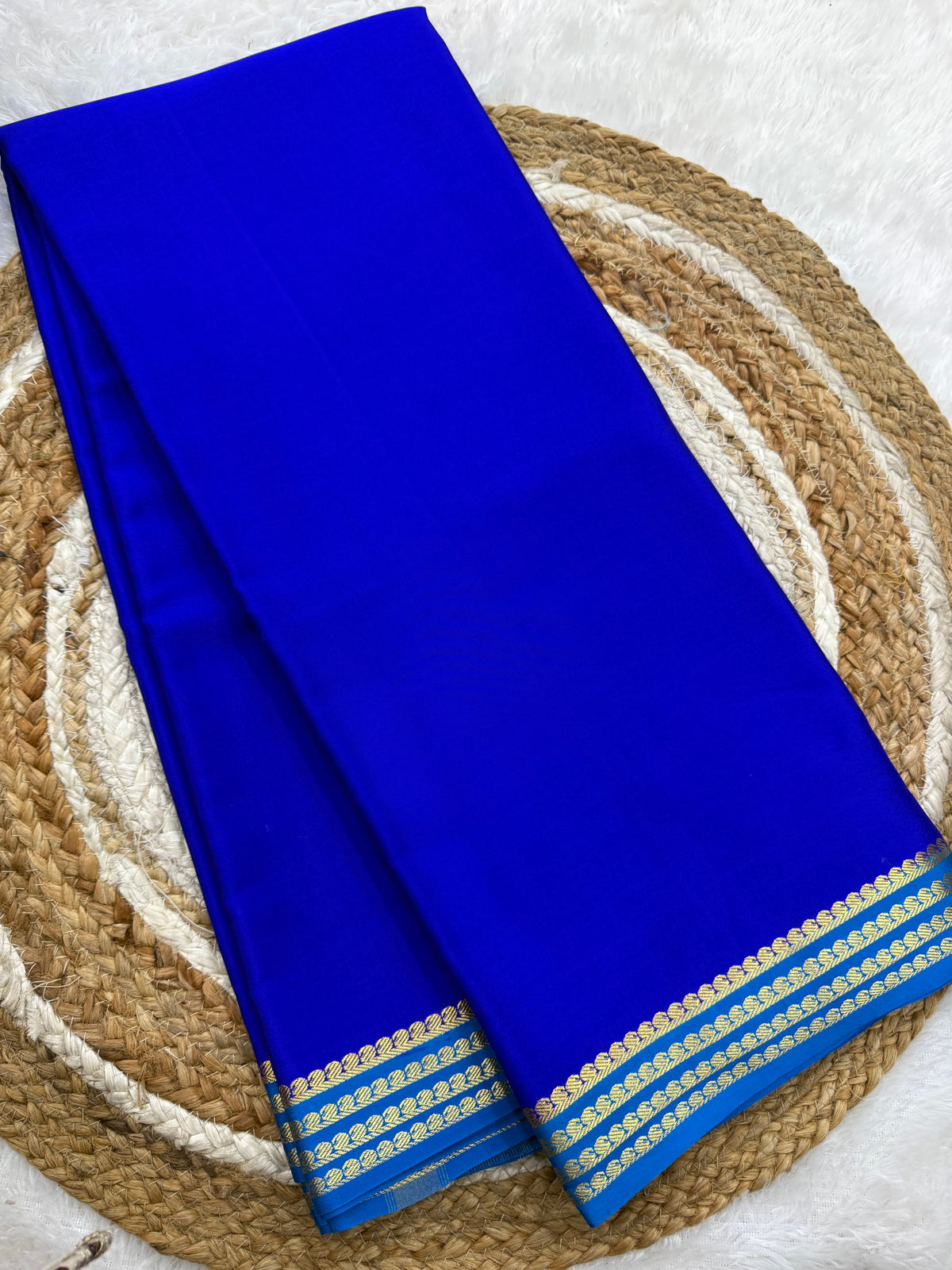 Mysore silk contrast border